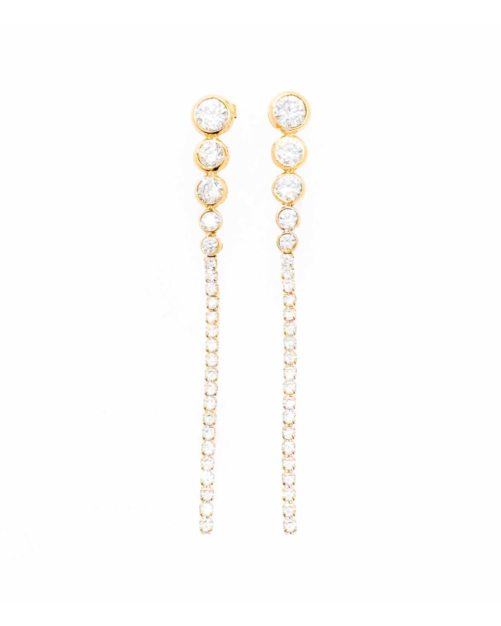 Boucles d'oreilles - pendantes  - saint Valentin - acier inoxydable - doré  - strass  - paloma bijoux